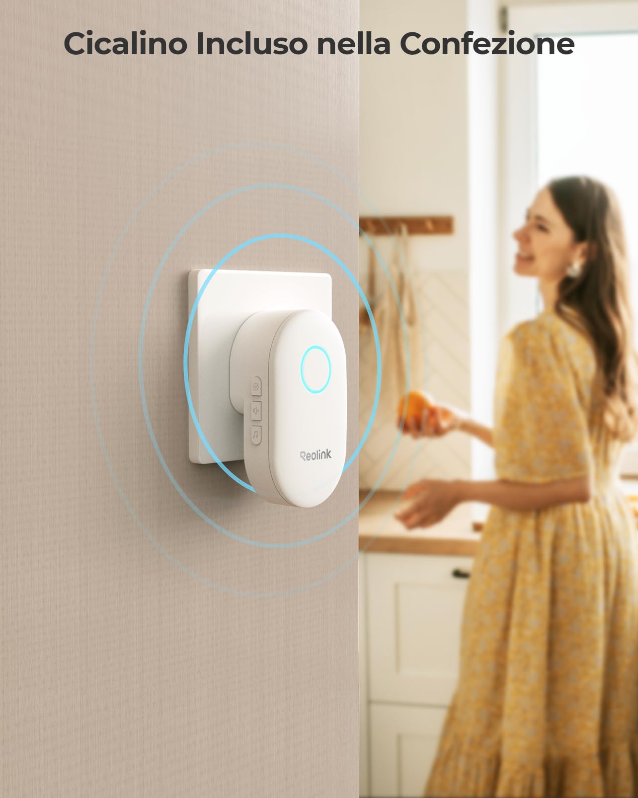 Reolink 5MP cablato Videocitofono PoE con Chime, Vista Diagonale a 180°, Video Campanello Cablato, Rilevamento di Uomo, Avvisi Intelligenti, Audio Bidirezionale, Video Doorbell Supporta microSD, Nero