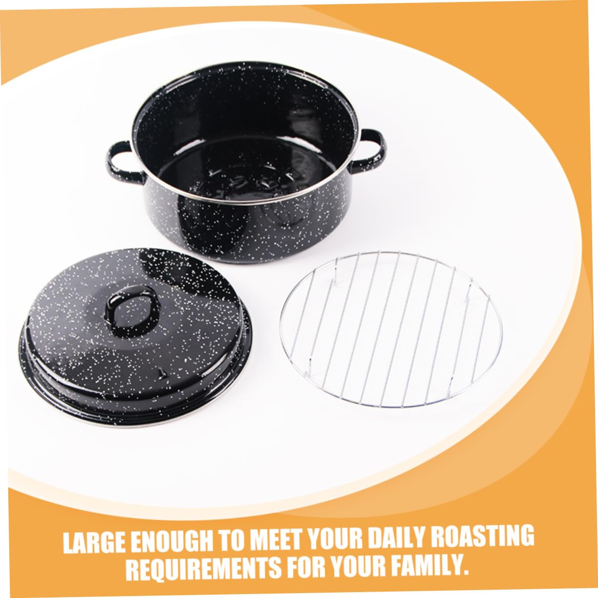 TOPBATHY Olla de Cocina Sarten Asar Castañas Rostizador para Patatas y Carne de Acero Inoxidable para Uso Doméstico