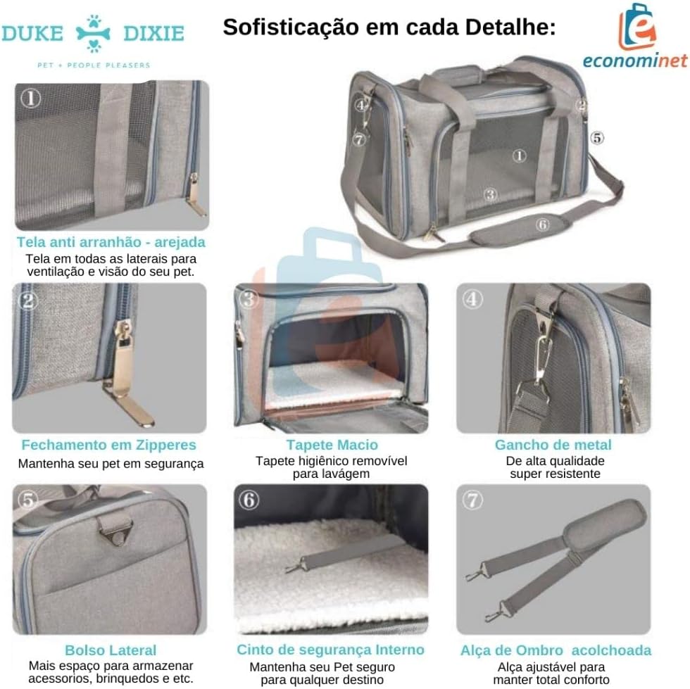 Análise da Bolsa Transporte Pet Duke & Dixie: Conforto e Estilo para Viagens Incríveis! 8 61xn6k YnfL. AC SL1000
