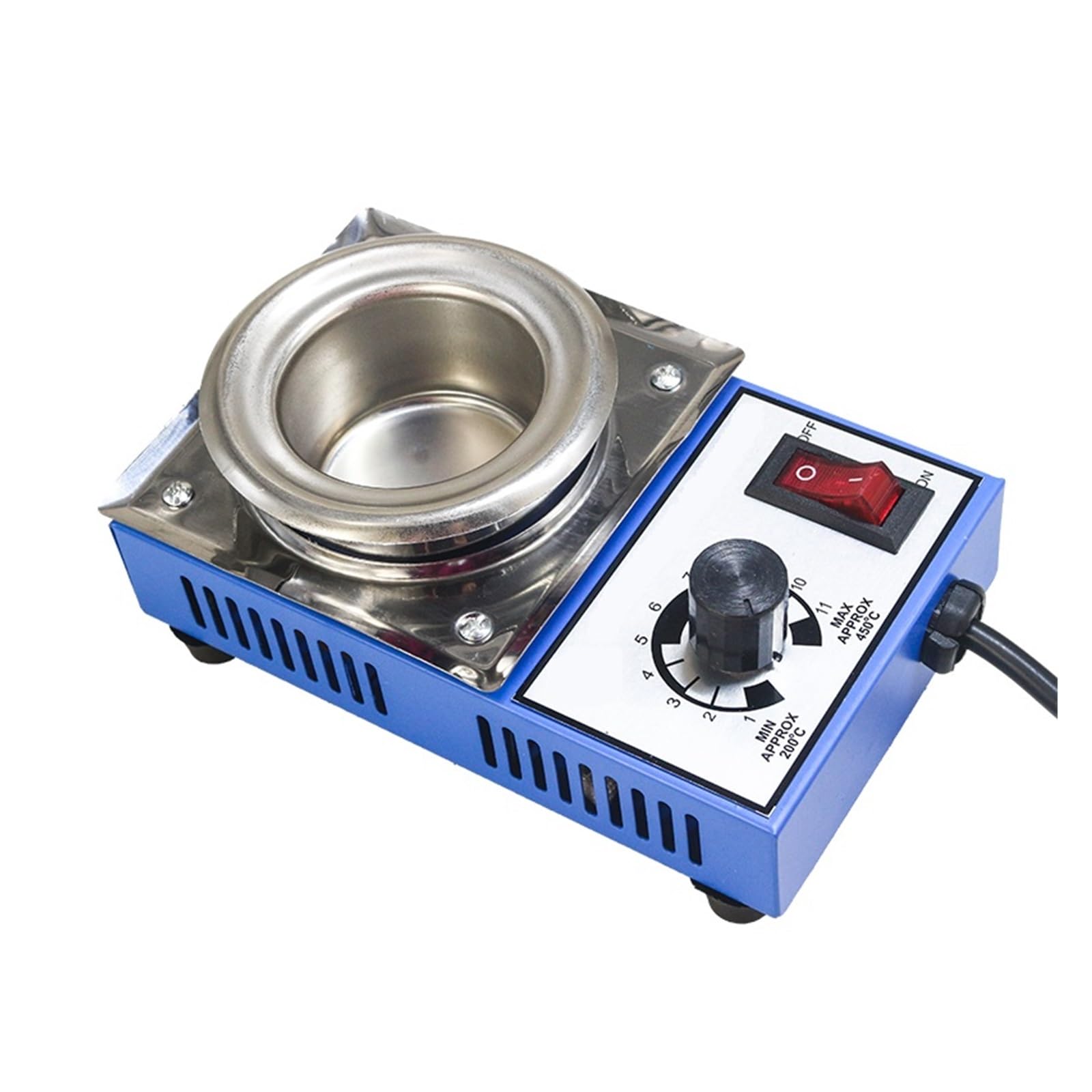 Mjfvn A Machine 150W Solder Pot Soldering Desoldering Bath 50Mm St-21C 450 Degree Max Stainless Steel Solder Pot Soldering Desoldering Bath,Electric Soldering Irons(A Machine)
