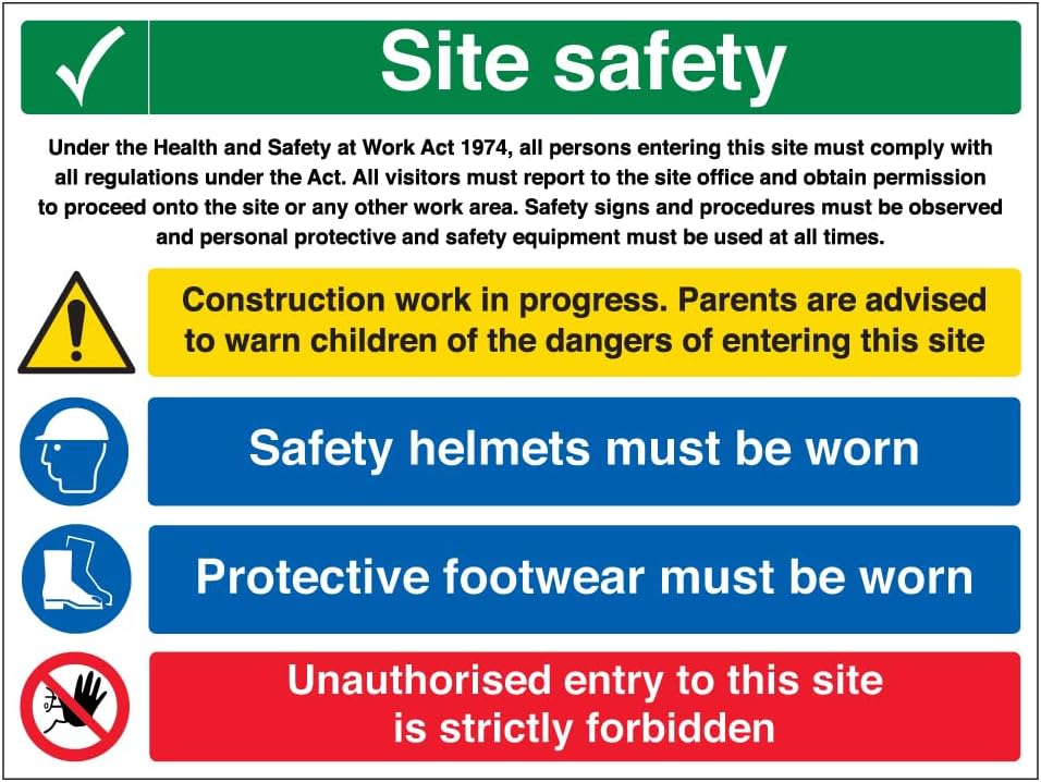 V SafetyMulti Hazard Site Safety Protective Footwear - Correx® 600 x 450 mm Safety Sign
