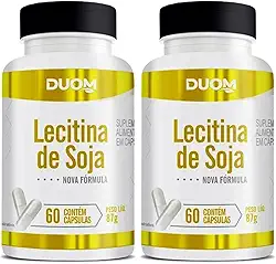 Lecitina de Soja 60cps 1000mg Duom | Kit 2 Frascos