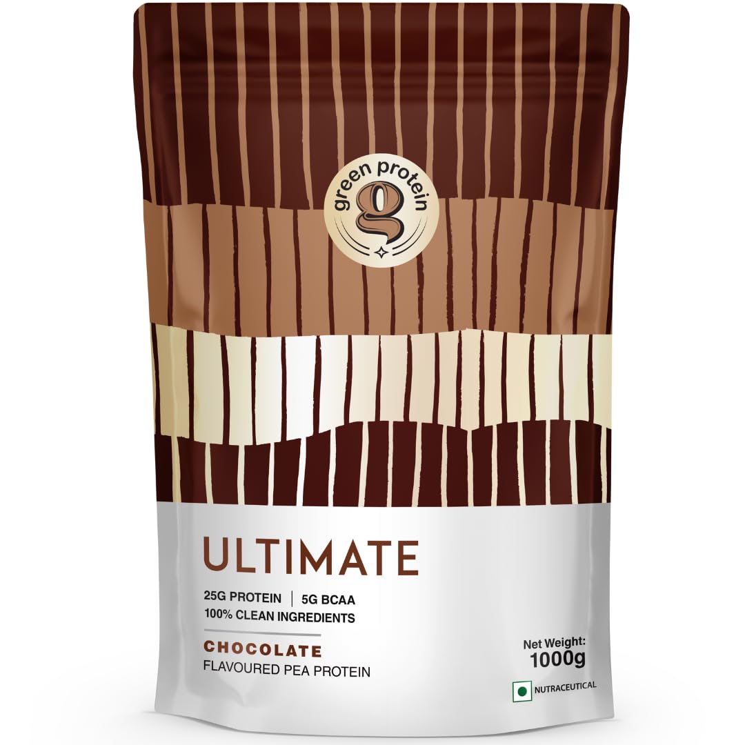Ultimate Plant Protein Isolate Powder 25gm Protein, 5g BCAA Per Serving, No Added Sugar | Fortified with 17 Vitamins & Minerals | Chocolate Flavor (1kg)