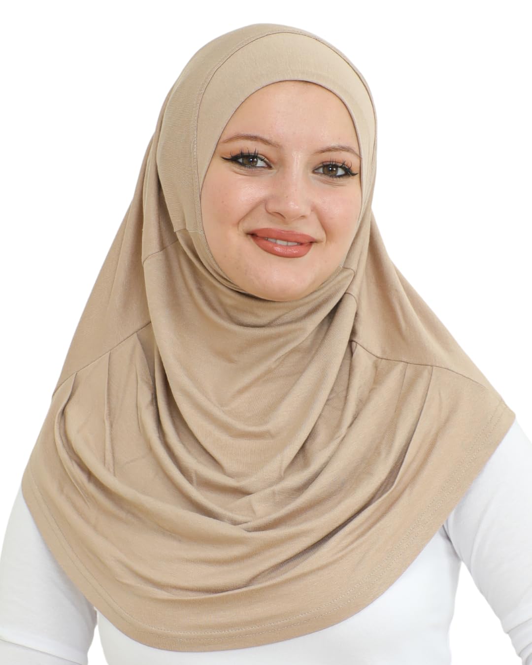 PrienPlain Ready To Wear Hijab for Women, Muslim Instant Turbans, Soft Jersey Scarf, Islamic Clothes, Long Hijabs, Abaya