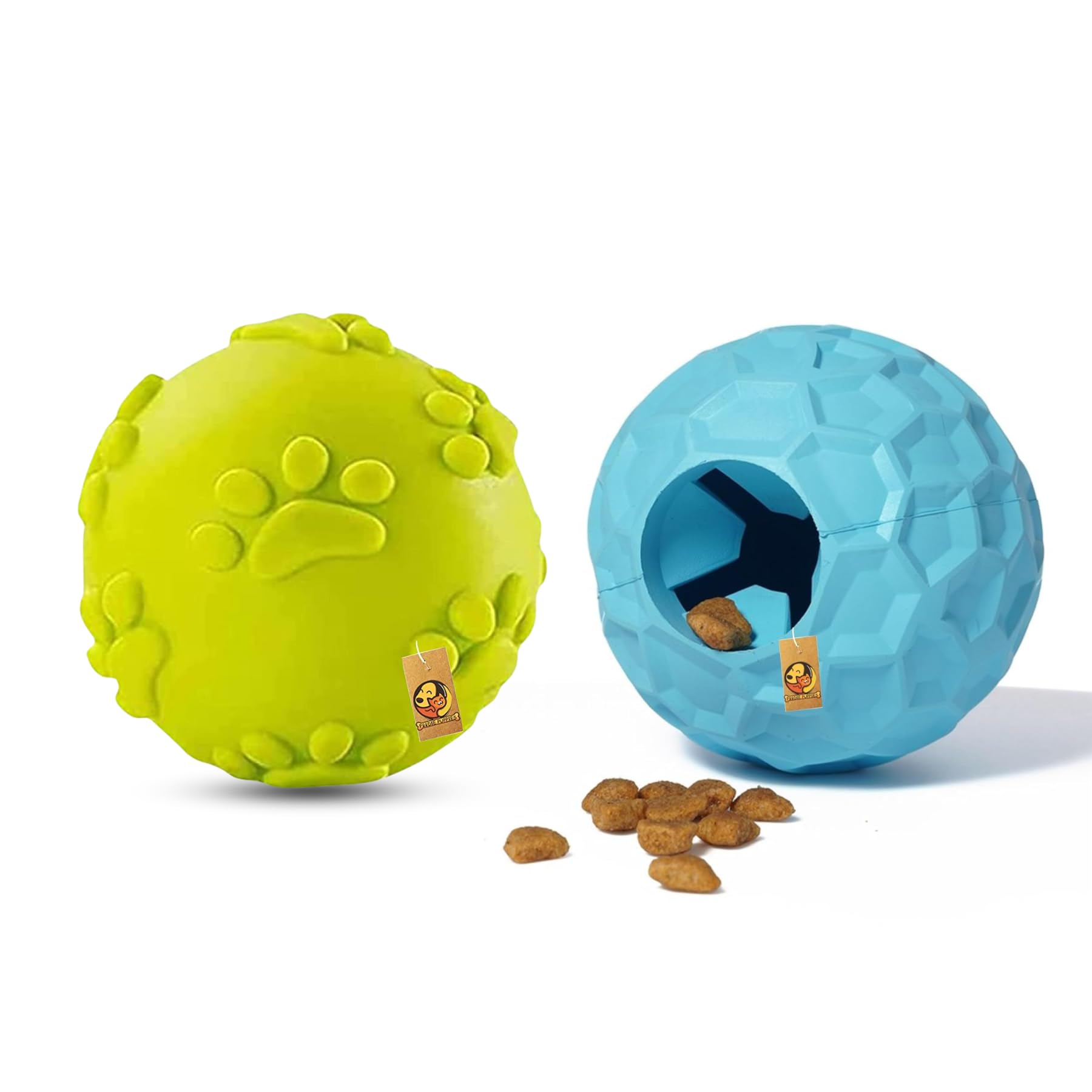 Foodie Puppies Interactive Dog Ball Toy Combo - (Flick + Claw Ball) for Small to Medium Dogs | Treat Dispenser Ball and Squeaky Ball | Non-Toxic TPR Dental Care Gums/Teeth Cleaning Pet Toy (B0CT29B67R) Amazon Price History, Amazon Price Tracker