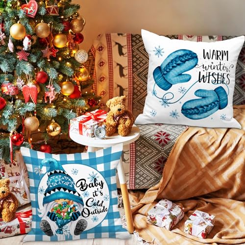Lanpncute18x18christmasthrowpillowcoverssetof4gnomesnowmandecorativeholidaypillowcasecushioncover18x18forindoorhomebedroomsofacouchxmasdecorblue Urban Country Home Decor Lanpn cute 18×18 christmas throw pillow covers set of 4 gnome snowman decorative holiday pillow case cushion cover 18 x 18 for indoor home bedroom sofa couch xmas decor blue urban country home decor