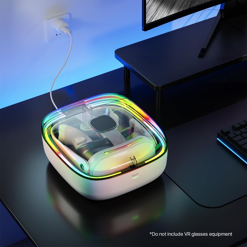 Wygodna stacja ładująca do zestawu słuchawkowego Quest3 VR pudełko do przechowywania kontrolera