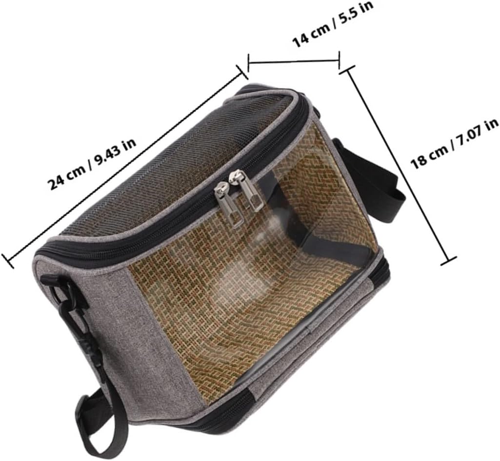 Portable Breathable Small Animal Carrier Bag for Guinea Pig Hamster Rat Travel Outgoing Gray Pet Travel Holder