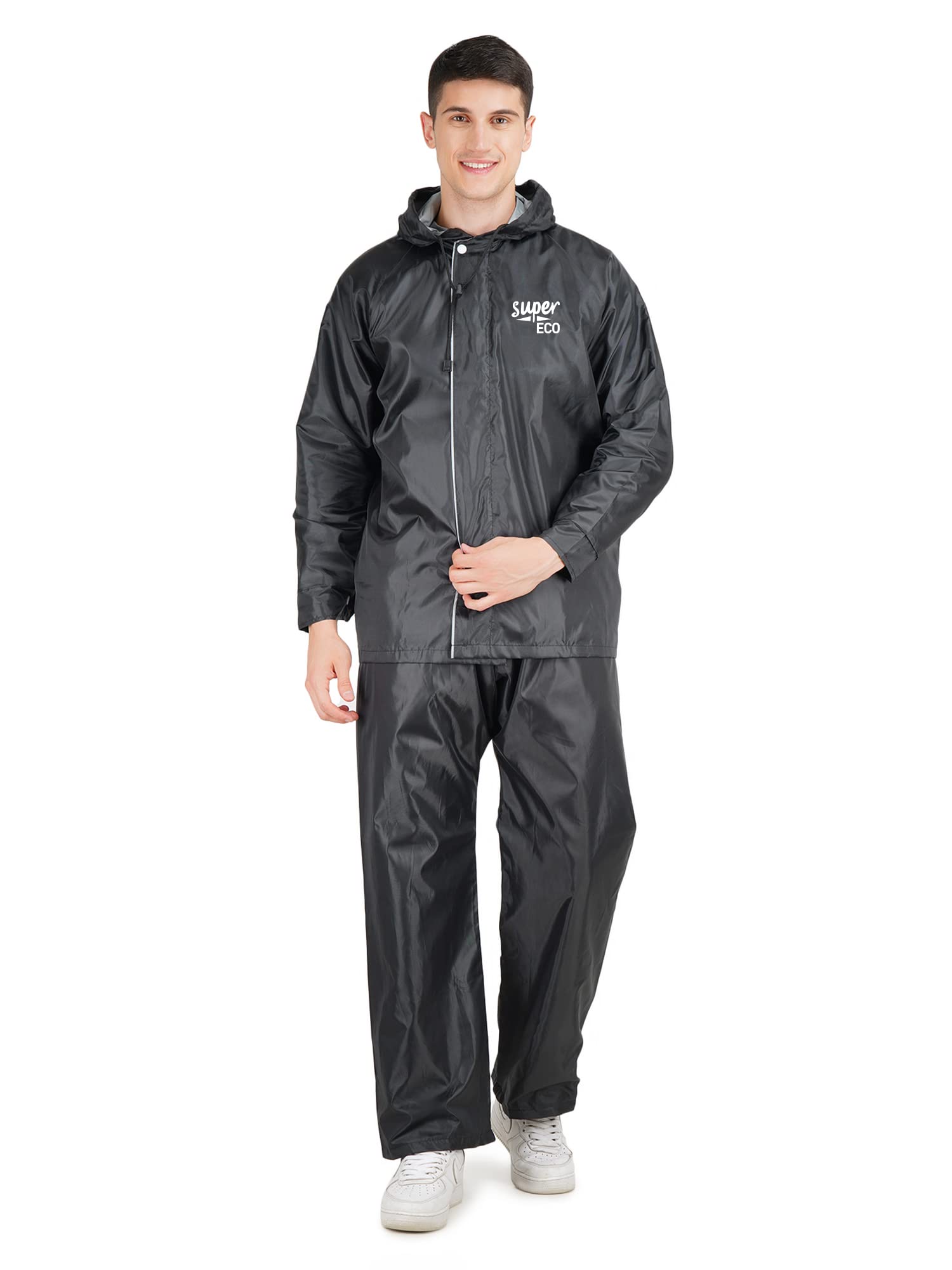 Buy Super Men's Reversible Rain Suit Waterproof Jacket With Hood