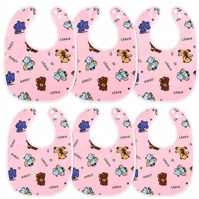 NubeeNest Baby Feeding Bibs Set of 6