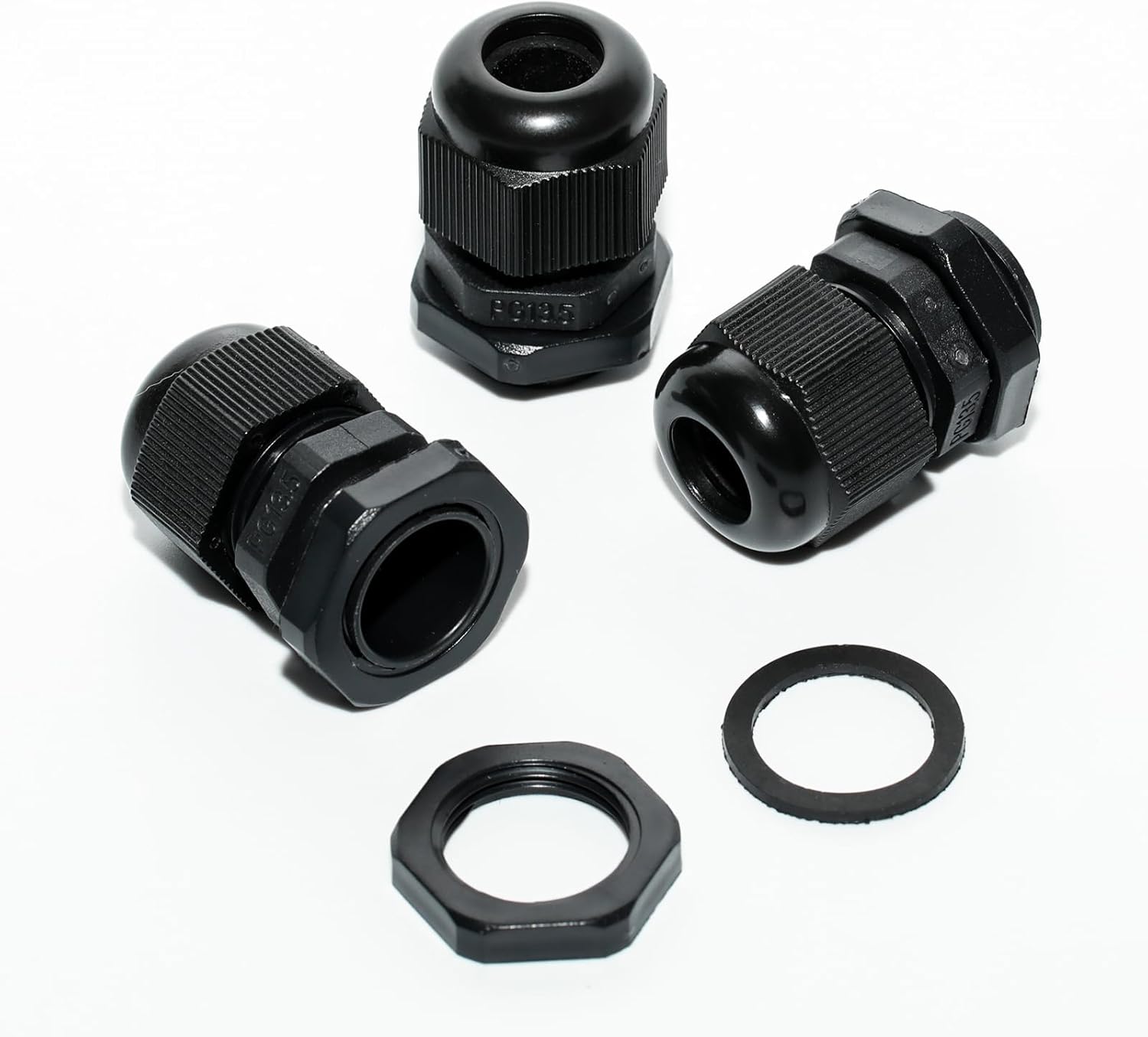 Lilaly 20 Pcs Cable Glands, Cable Gland Waterproof, Cable Gland, Plastic Cable Gland (PG13.5 M2O *20 with 20 pcs Gasket)