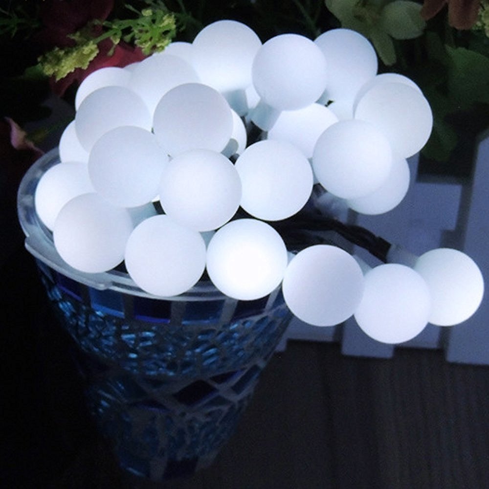 Guirnalda de luces solares Grobe para exteriores, 22 m, 200 LED, guirnalda de luces solares impermeables, 8 modos para jardín y patio (blanco)