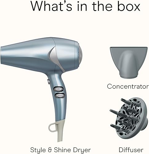 Miniatura 8 de Infiniti PRO Conair - Secador de pelo con difusor y concentrador, 1875 W Style & Shine - Secador de pelo con turmalina y acondicionamiento iónico