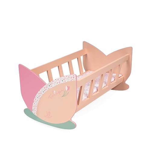 DE Cuevas Toys- Cuna Muñecas, Color Rosa, Grande (55174)