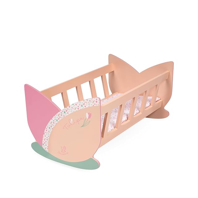 DE Cuevas Toys- Cuna Muñecas, Color Rosa, Grande (55174)
