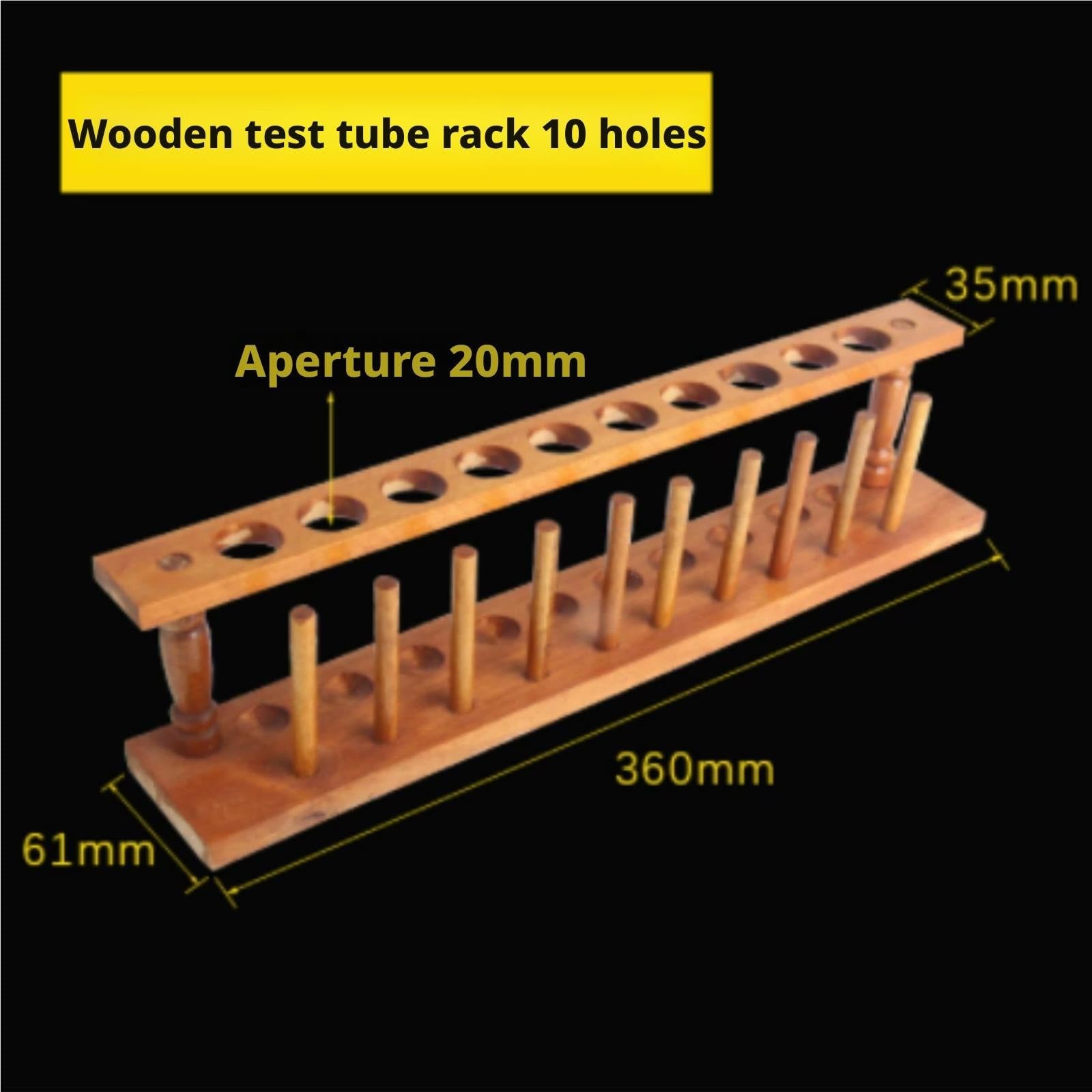 Experimentos Científicos Soporte For Tubos De Ensayo Madera 10 Agujeros con Rejilla Secado For 20 Mm Laboratorio De Química