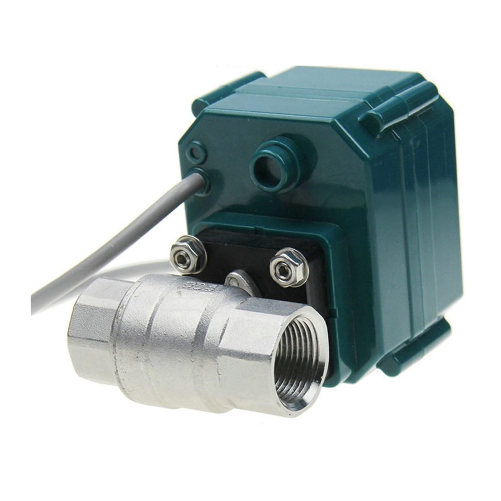 Válvula De Agua Bola Motorizada Eléctrica, Control Remoto Riego Jardín Acero Inoxidable Con Función Sincronización Y Cuenta Atrás Funcionamiento Fiable(DN15)
