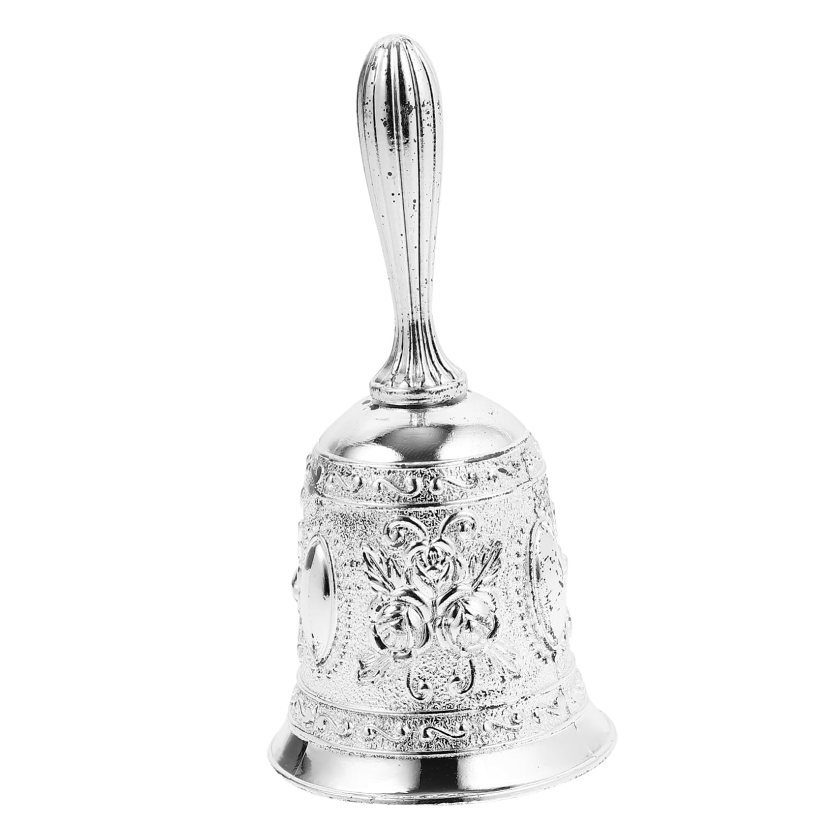 DOITOOL 4 Piezas Campana de Mano de Metal para Escuela Campana de Servicio Retro para Escritorio para Clases Eventos y Restaurantes Práctico y Funcional