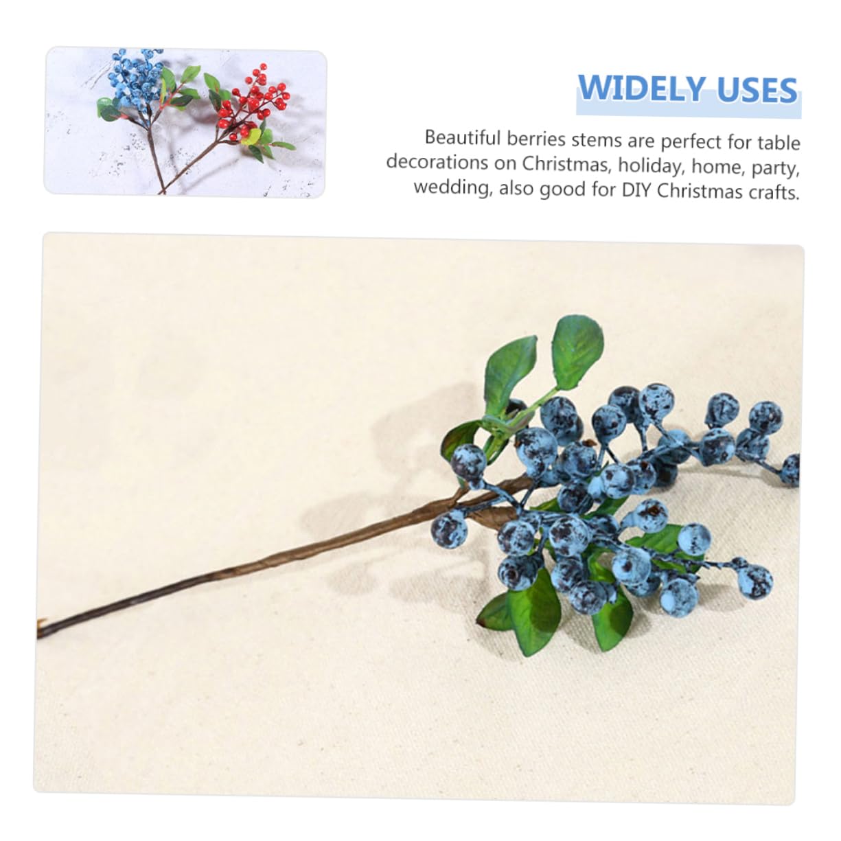 TOPBATHY 15 Piezas Artificiales Manualidades navideñas Christmas Decorations Picos de Pino de Acebo Ramas de de Acebo Adornos para arboles de Navidad selecciones de