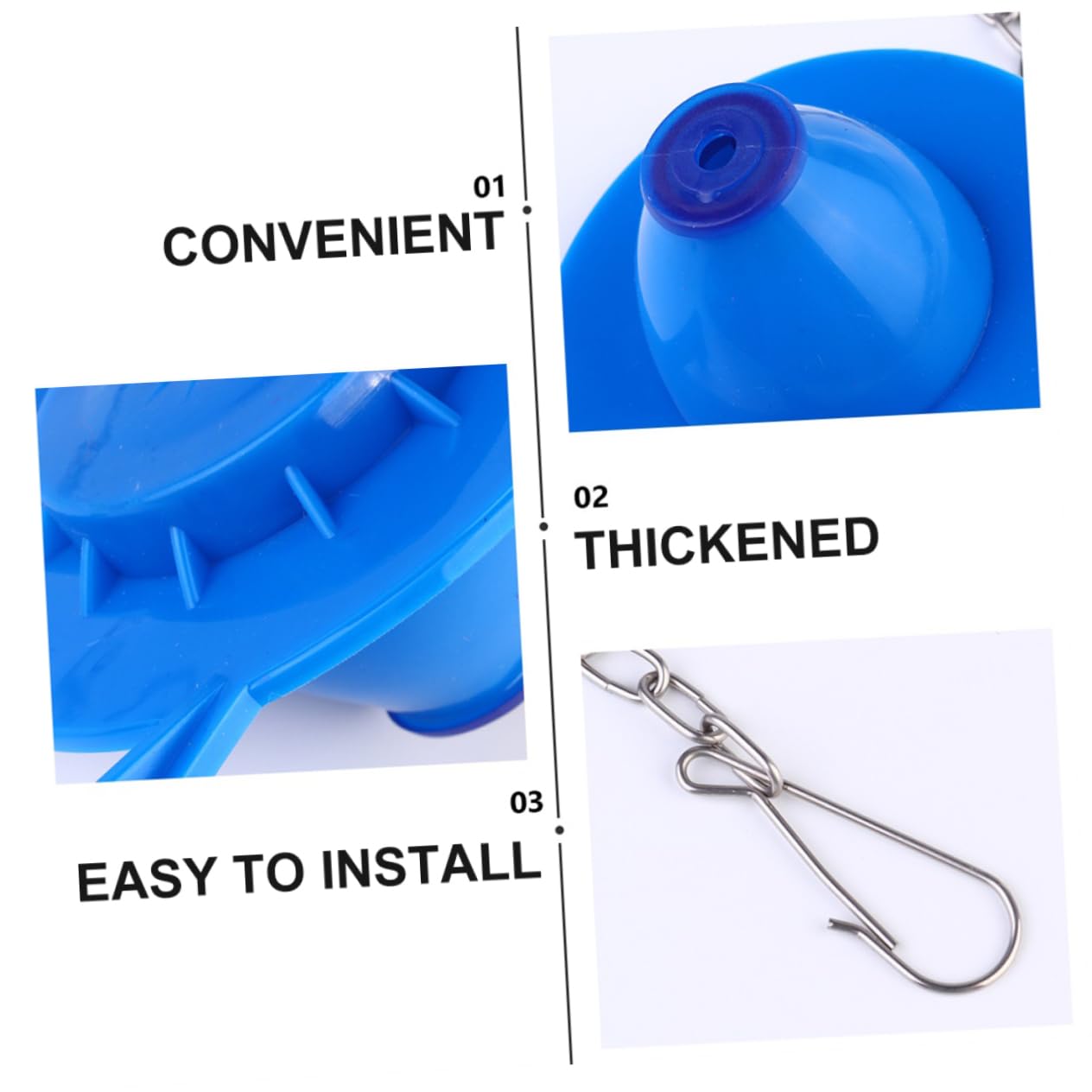 HOMSFOU 3 Sätze Toilleten Sitz Eisbecher Trendy Aufzug Schlag Abzieher Dichtung Für Spülkasten Wc Versiegelung Bündige Pvc-klappe Toiletten-pvc Undichte Prallplatte Gummi Blue 2 Stück * 3