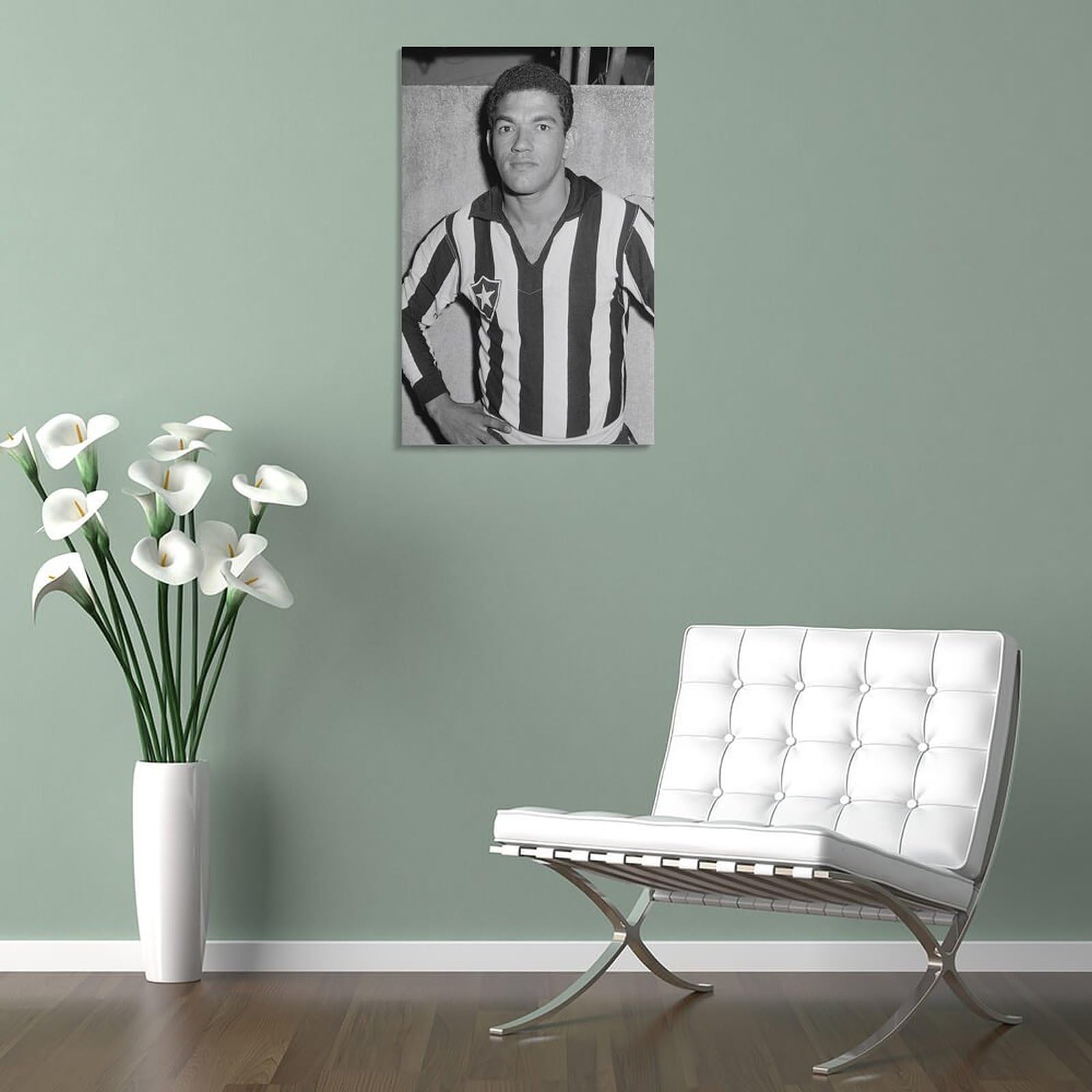 Poster Ronaldinho joueur de football Gaucho (5) - Peinture sur toile - Décoration murale - Décoration moderne - 40 x 60 cm