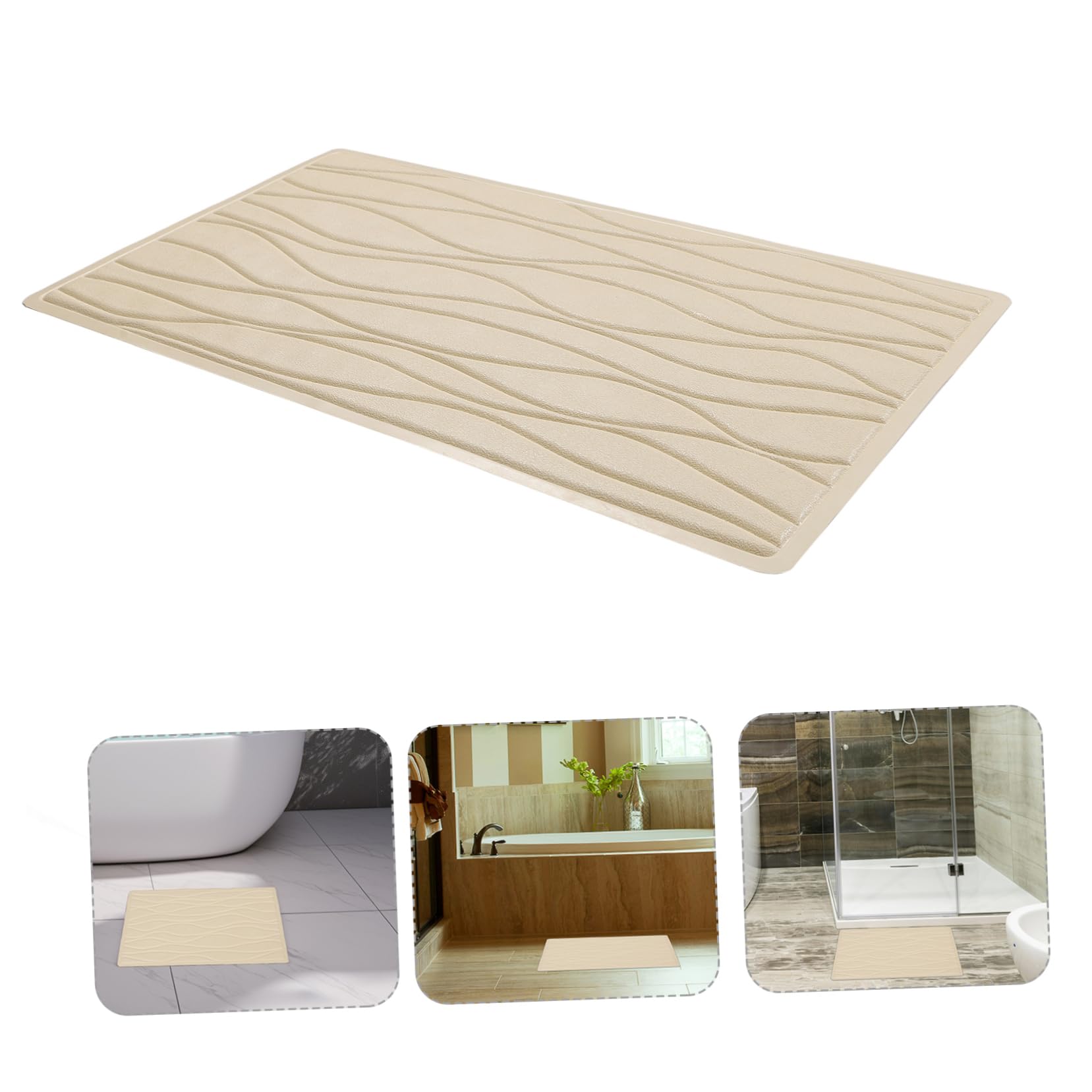 Alfombra De Baño Antideslizante De Goma con Ventosas Mat para Ducha y Bañera para Mantener El Suelo Seco y Limpio El Baño