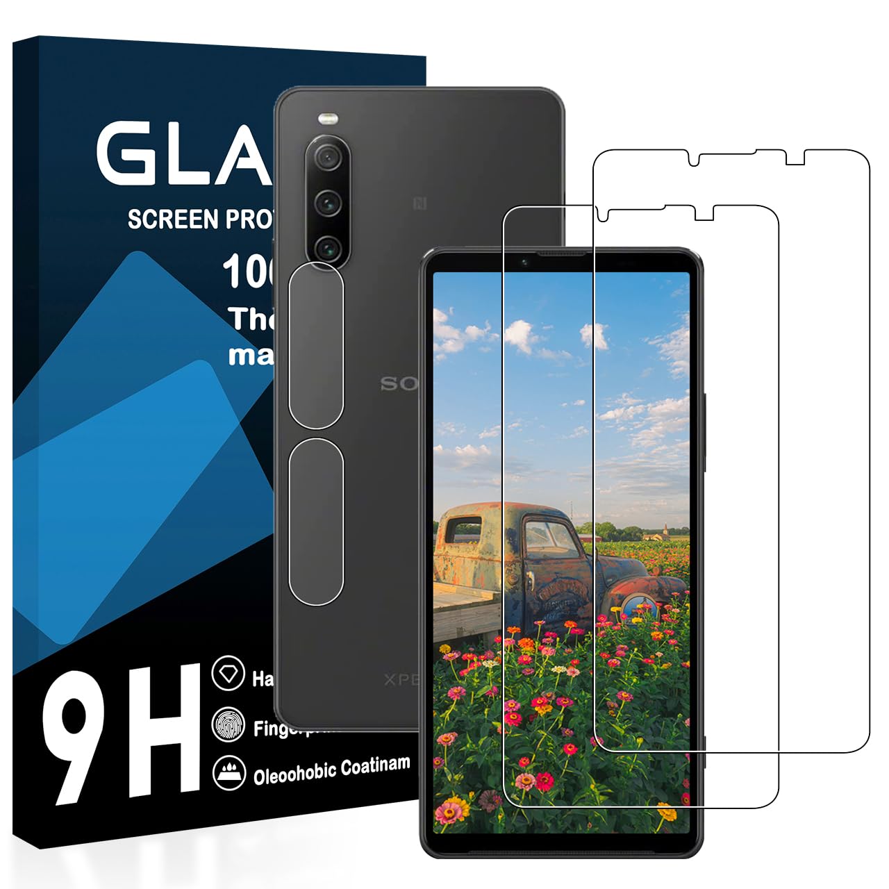 対応 iPhone13 Pro max ガラスフィルム【2枚液晶フィルム+2枚レ…