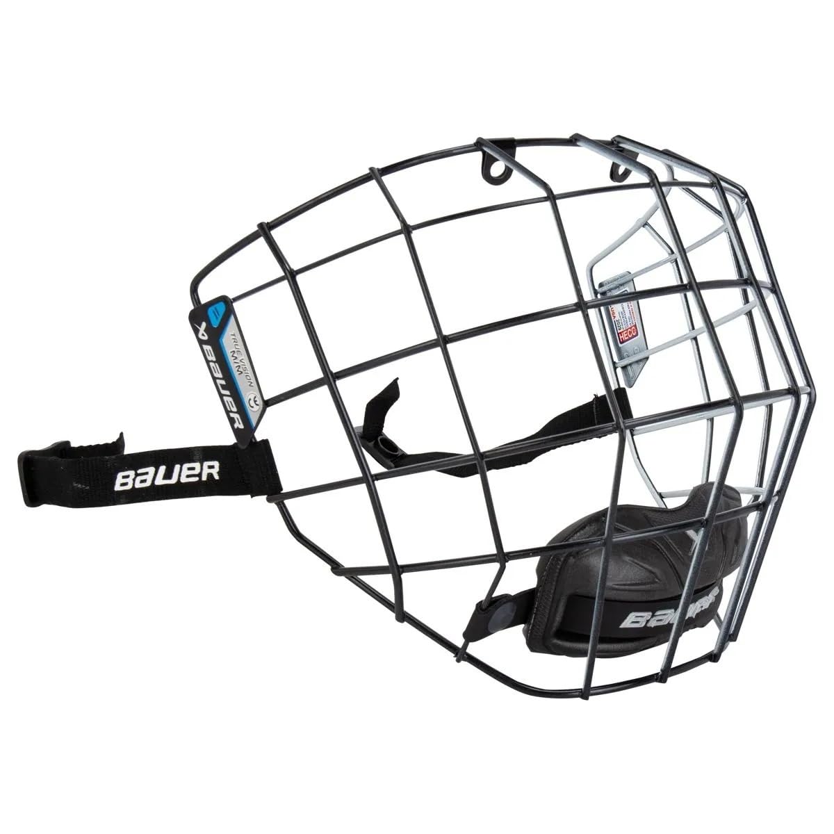 Bauer Hockey II Face Mask Cage (2023) (I2 (Black Outside/White Inside), Large)