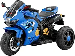 Bang Toys - Moto Elétrica Infantil Edge Titan 12V - com Luzes de LED, Sons, Entrada USB/MP3, Bluetooth e Acelerador no Pedal - Suporta até 25kg - Cor Azul