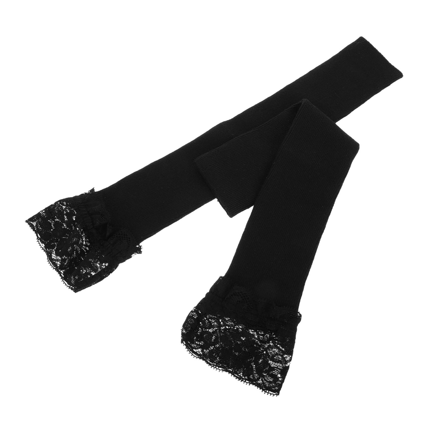 TOVINANNA Fingerless Long Lace Gloves Women's Knitted Arm Sleeves Fashionable Lace Arm Warmers for Casual Formal Wear