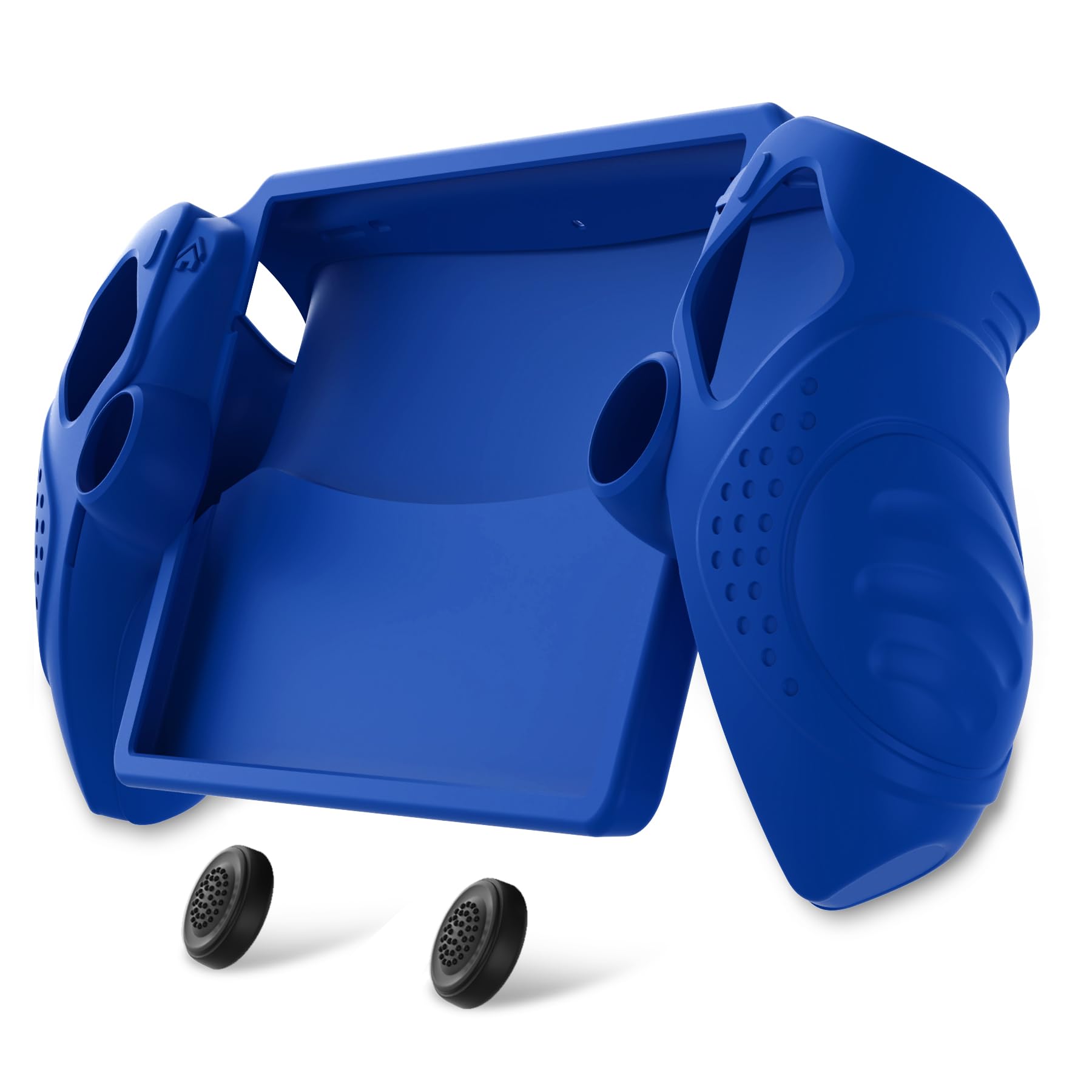 PlayVital Schutzhülle für PS Portal, Case Hülle für PlayStation Portal Remote Player mit Thumbstick-Kappen, Erschütterungssicher, Rutschfestes Zubehör, Guardian-Edition, Blau