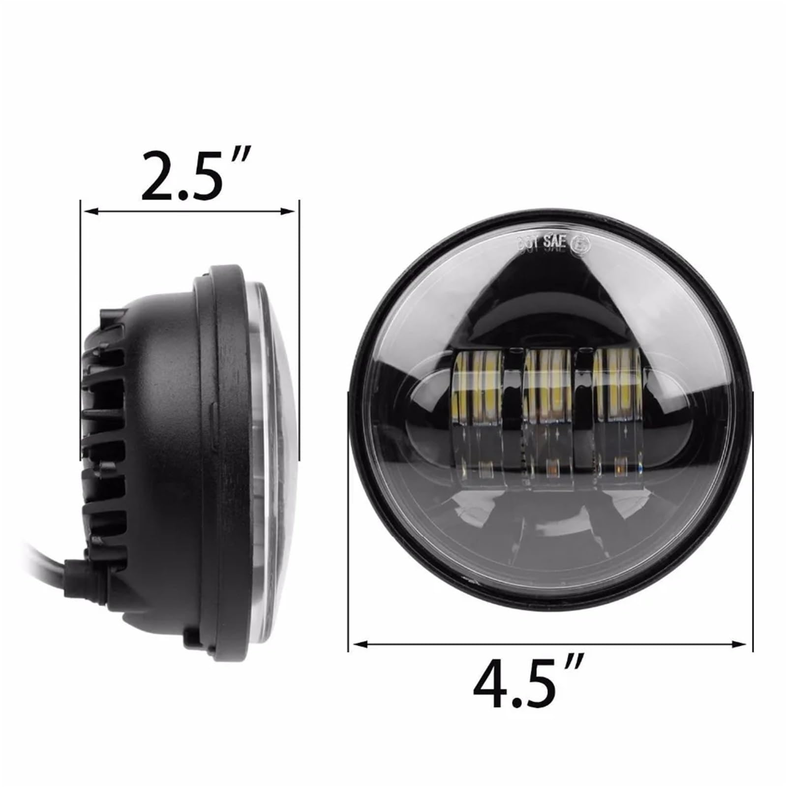 Moto Faro Fanale per Touring per Electra per Glide 4-1/2 "4.5 Pollici LED Ausiliario Spot Che Lampada della Luce con Alloggiamento Anello Staffa Montaggio