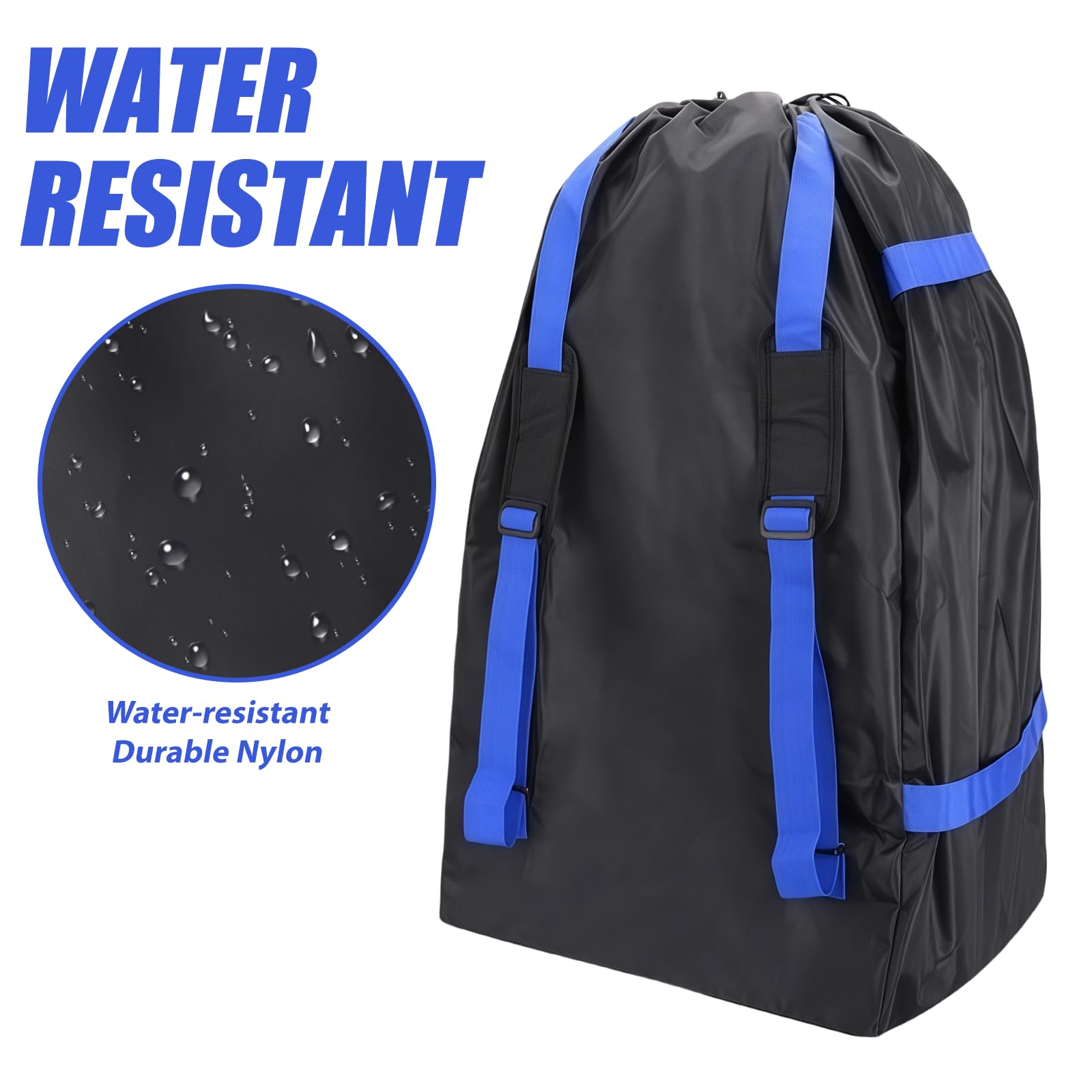 Gate Check Sac de transport pour siège enfant, sac de voyage pour les voyages en avion, siège enfant, sac de transport, sac de voyage, pour poussette, siège enfant - 85 x 45 x 45 cm - Noir +