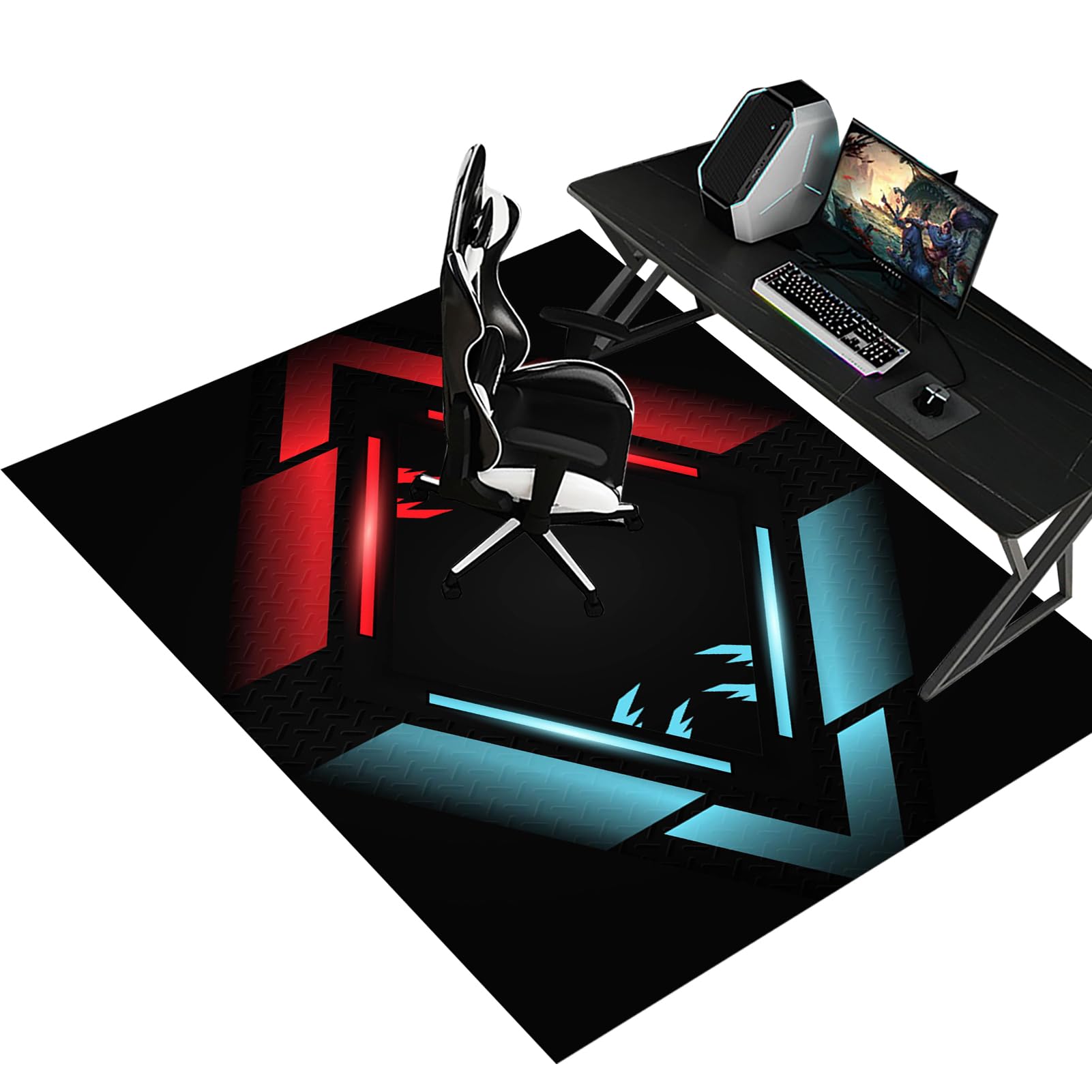Fzamudng Office Chair Mat for Carpet Floor, Computer Gaming Chair Mat, Non-slip Carpet Protector Chair Mat for Home and Office, heavy duty Desk Chair Mat, Floor Protectors for Chairs 120 x 140 cm