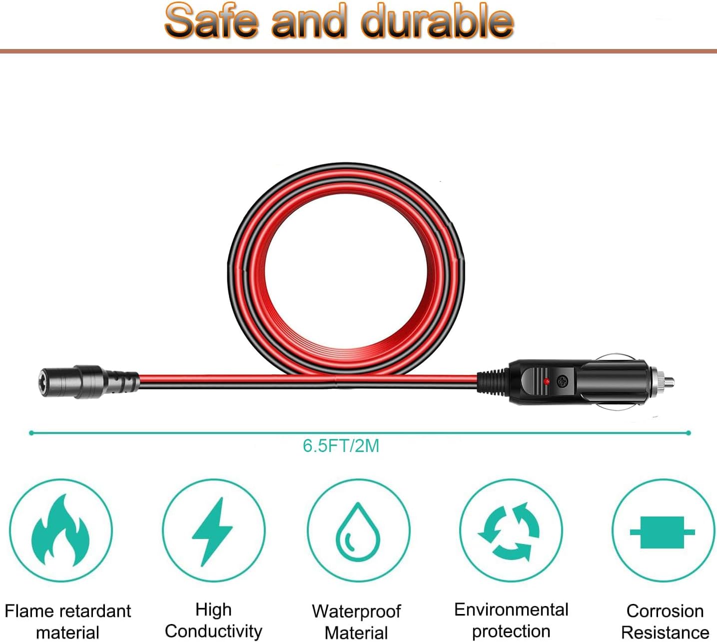 56W 14V DC Car Charger for noco Battery Charger Compatible with NOCO GB70 GB150 GB250+ GB251+ GB500+ Genius Boost Ultra Safe Lithium Jump Starter Battery XGC4 XGC UltraSafe JumpStarter Charging Cord