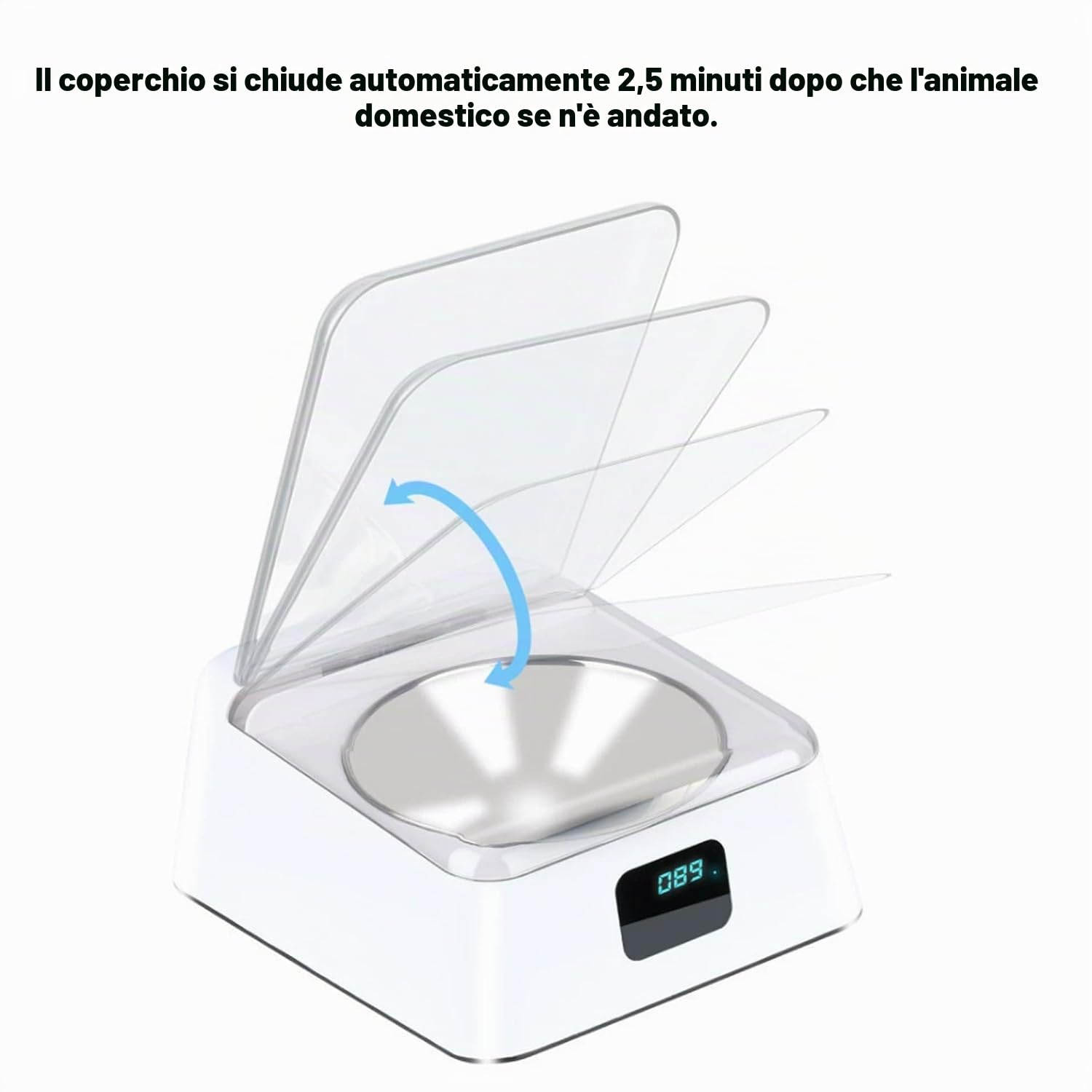 Dispenser Automatico per Cibo di Gatti e Cani – Sensore a Infrarossi Intelligente per Cibo Secco/Umido (350ml) con Ciotola in Acciaio Inossidabile – Pratico Alimentatore per Animali Piccoli/Medi