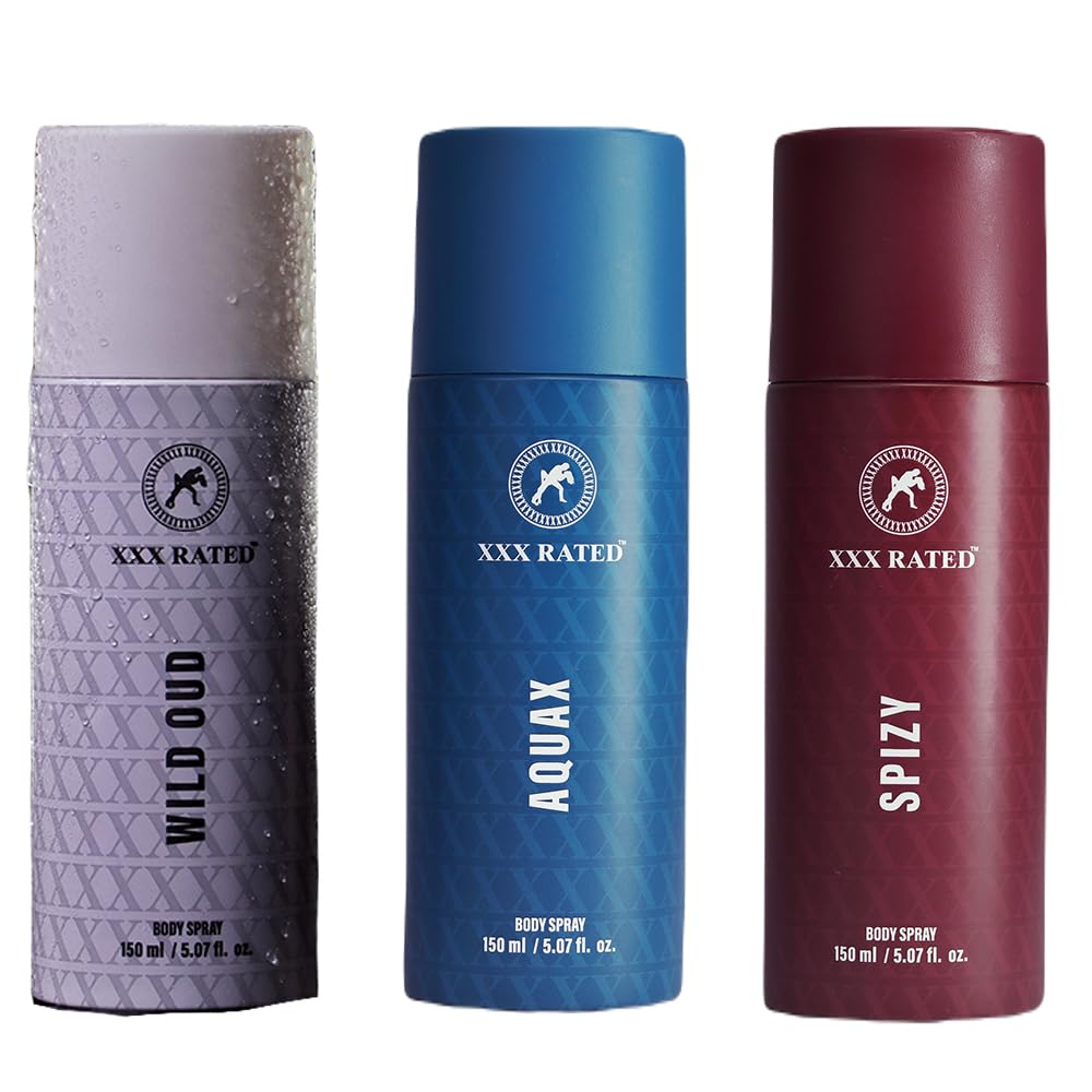 XXX Rated Wild Oud, Aquax & Spizy Body Spray Combo | Exotic, Refreshing & Spicy Fragrance | 150 ml Each-picture-25