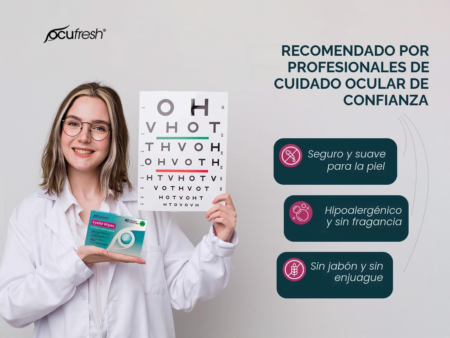 Toallitas para párpados de blefaritis, paquete de 20 unidades envueltas individualmente, removedor de maquillaje natural y alivio para ojos cansados