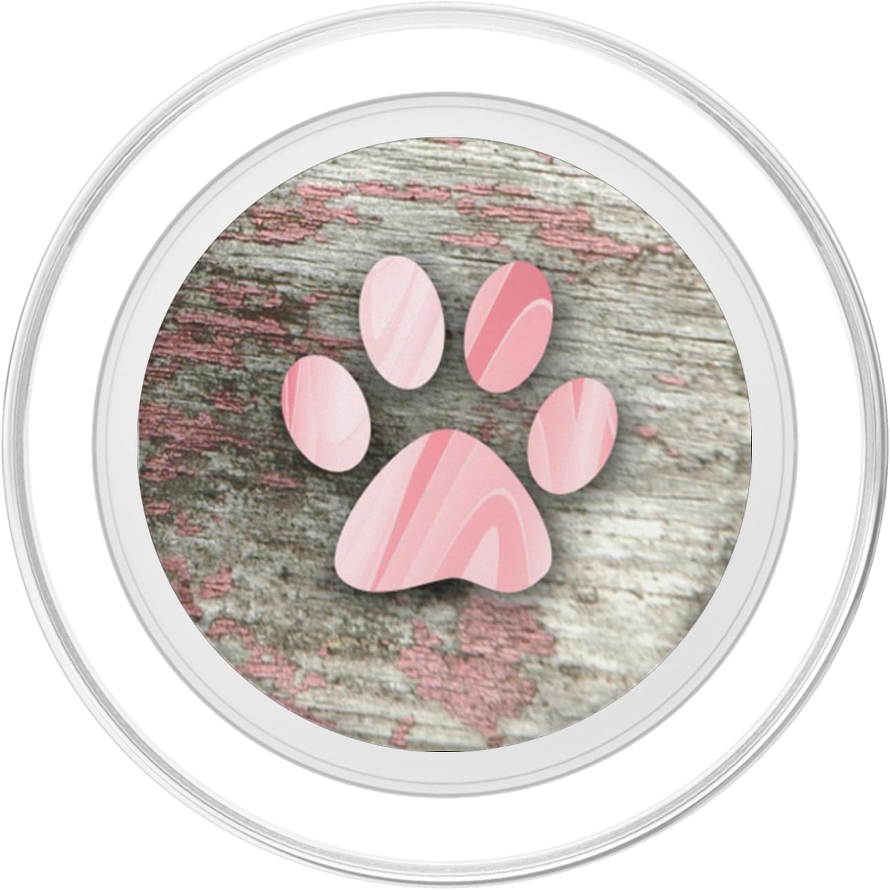 Cell Phone Holder Pop Out Knob Dog Paw Print Light Pink Cute PopSockets PopGrip for MagSafe
