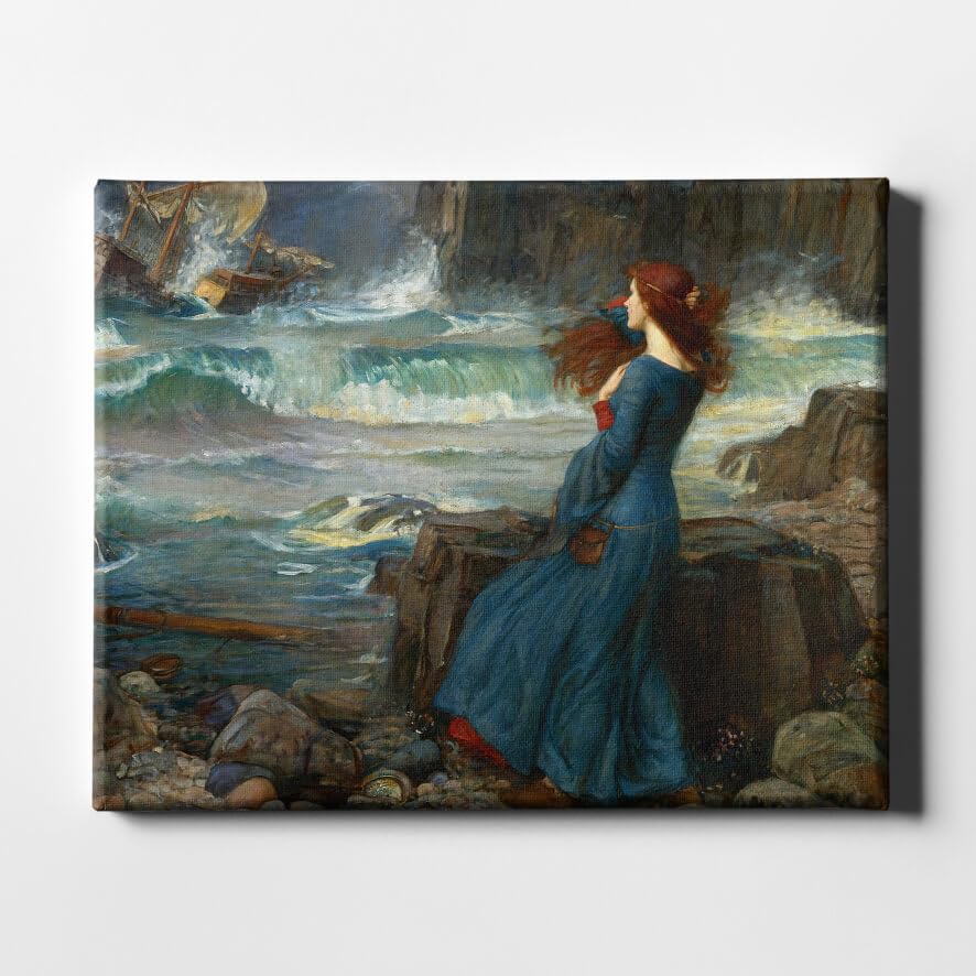 Impression giclée La Tempête de Waterhouse sur toile premium
