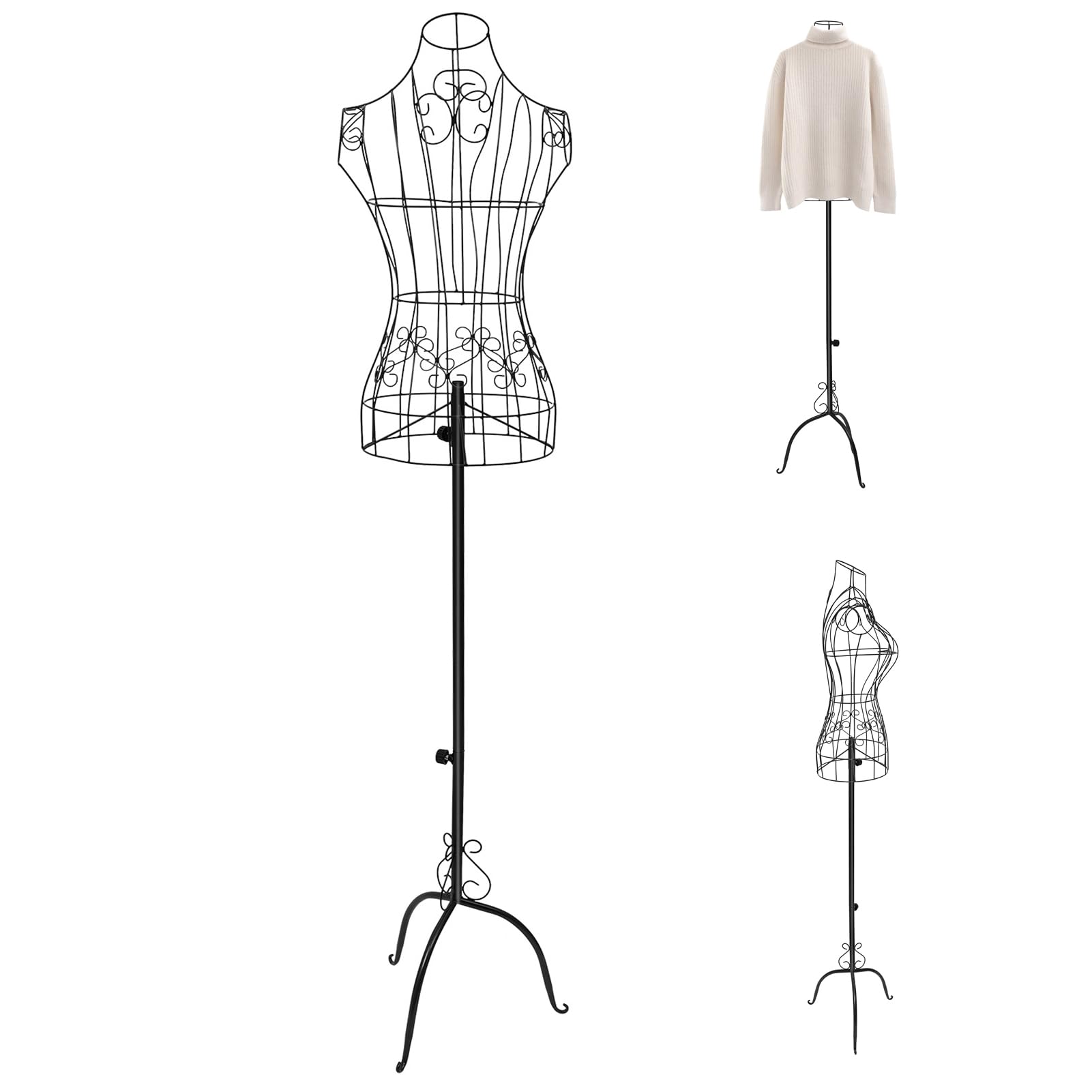 Manichino Sartoria SABUIDDS In Metallo - Altezza Regolabile 140-160 Cm Per Negozi - Foto 2