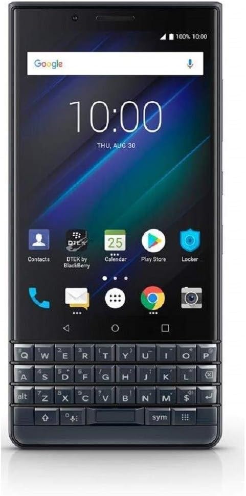 BlackBerry KEY2 LE (Lite) Dual-SIM (64GB, BBE100-4, QWERTY Keypad) (GSM Only, No CDMA) Factory Unlocked 4G Smartphone (Slate/Space Blue) - International Version