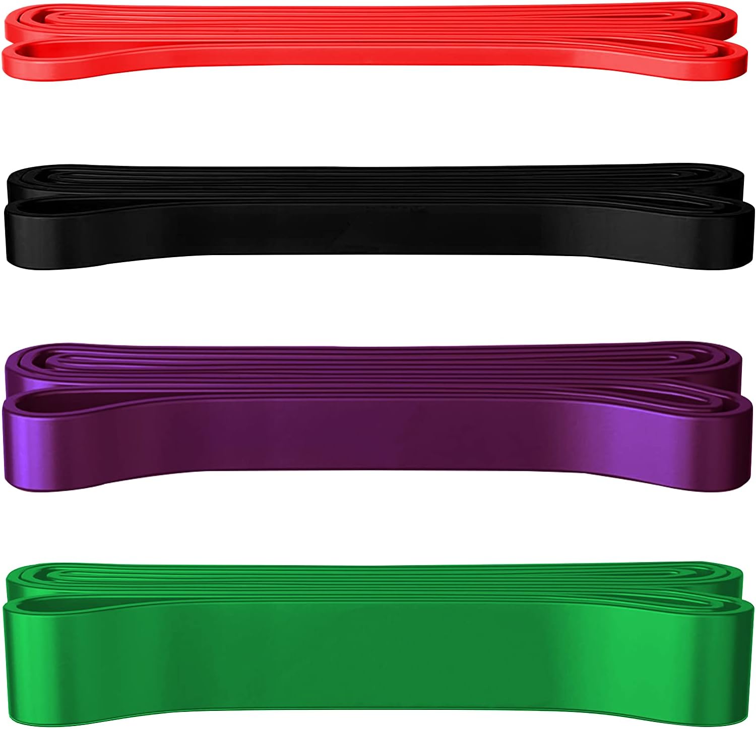 DASKING Natural Latex Resistance Bands Heavy Duty Workout Exercise Stretch Fitness Bands for Body Stretching, Pull Up Assist Band, Resistance Training