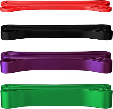 DASKING Natural Latex Resistance Bands Heavy Duty Workout Exercise Stretch Fitness Bands for Body Stretching, Pull Up Assist Band, Resistance Training