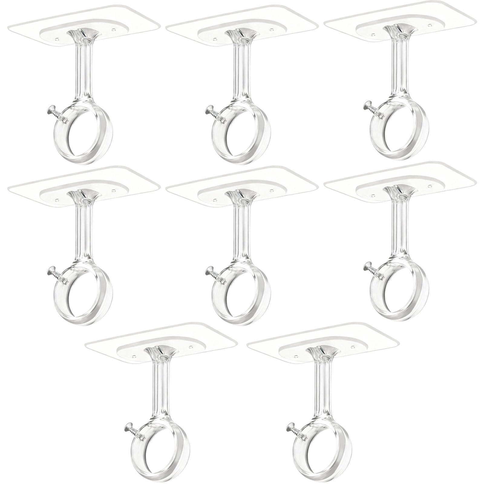 Soportes de plástico transparente para barra de 1.2 pulgadas fijación de techo estética