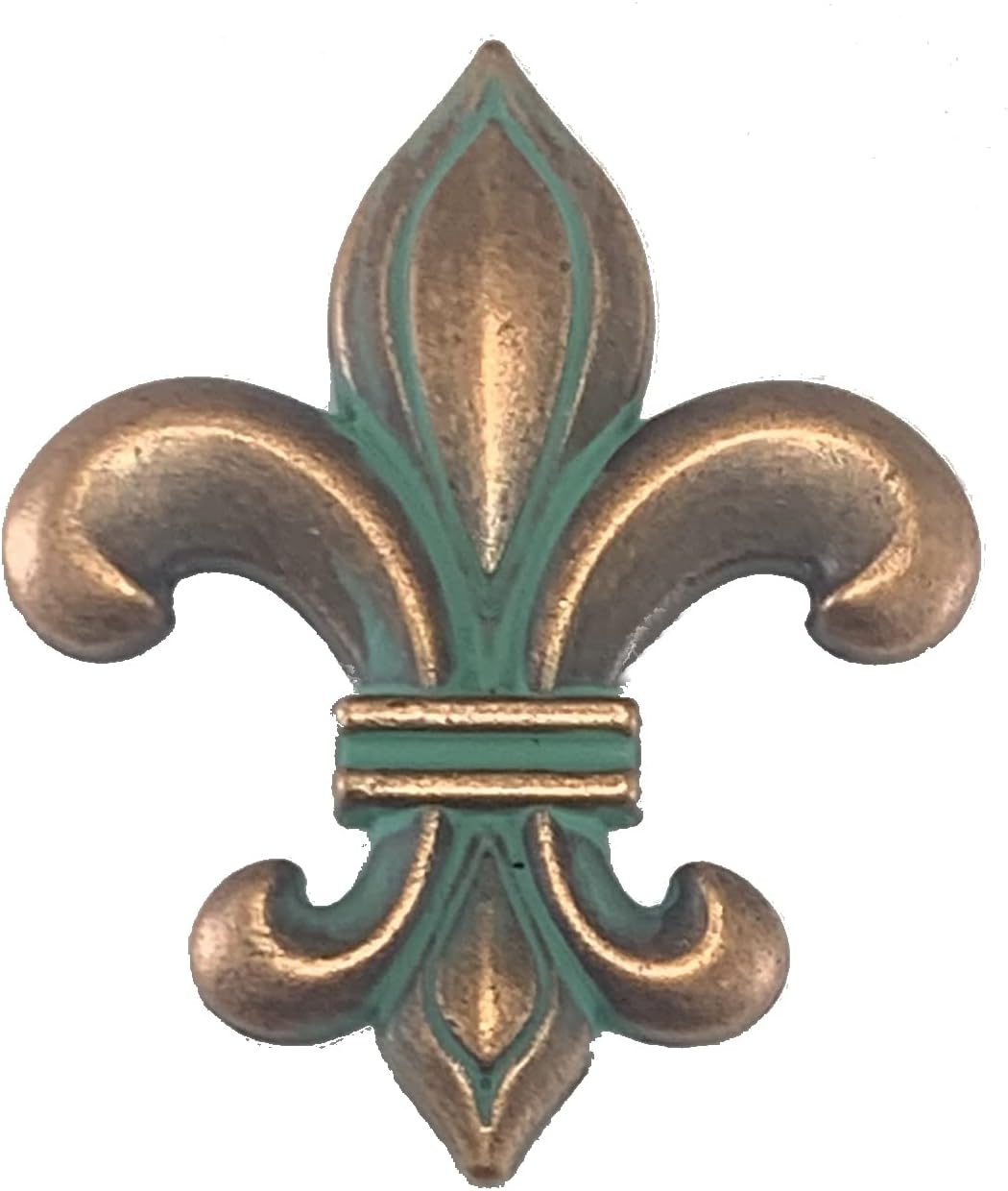 GENUINE TEXAS BRAND Set of 24 Fleur De Lis Drawer Cabinet Knobs Copper Patina