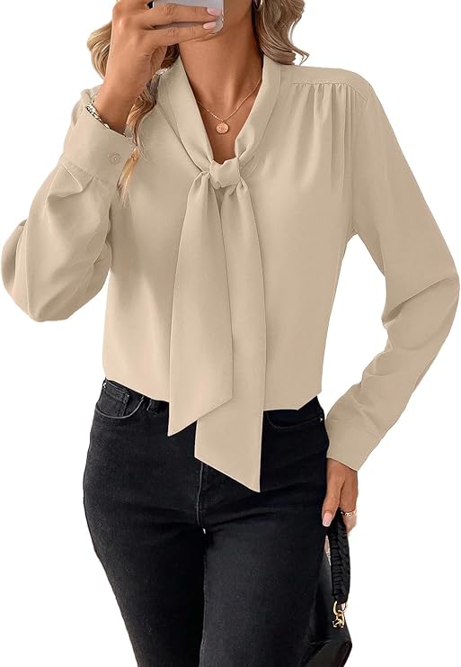 Bow Tie Neck Blouse