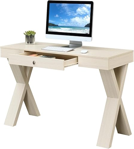 Miniatura 5 de Convenience Concepts Newport - Escritorio con 1 cajón, color marfil