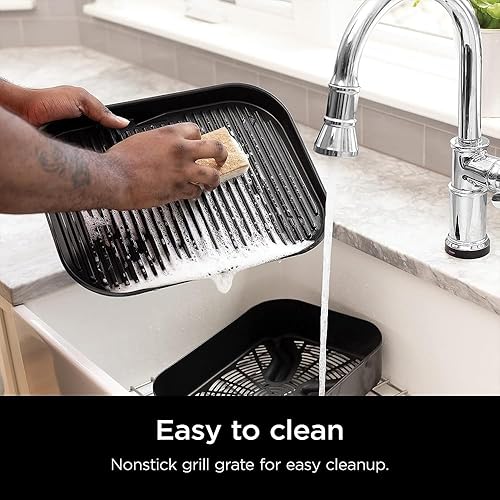 Miniatura 9 de Ninja OG701 Woodfire - Parrilla y ahumador para exteriores, freidora de aire 7 en 1, para hornear y asar, utiliza pellets de leña (1 paquete