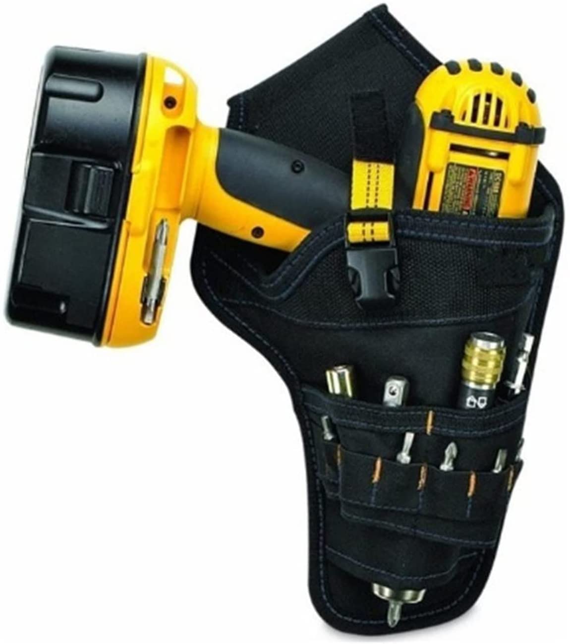 Portable Heavy Duty Drill Holster Sac à outils pour électricien Perceuse Mandrin Poche de rangement pour perceuse sans fil Sac à outils professionnel Le stockage des outils est pratique pour le trav
